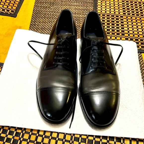 Dolce & Gabbana 80650 Blue Derby Abrasivato Nuvolato Lava Patent Leather Shoe 7 Dolce & Gabbana 80650 Blue Derby Abrasivato Nuvolato Lava  main image 3